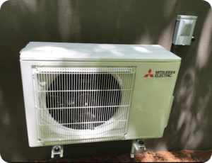 Ductless mini split unit installed in a Brevard, NC master bedroom by Blue Ridge Heating & Air
