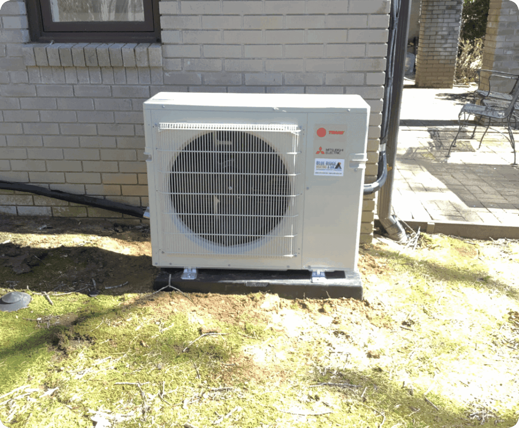 Blue Ridge Heating & Air outdoor heat pump and mini split unit in Pisgah Forest, NC