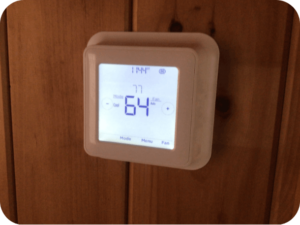 Thermostat installed in a Hendersonville, NC home serviced by Blue Ridge Heating & Air