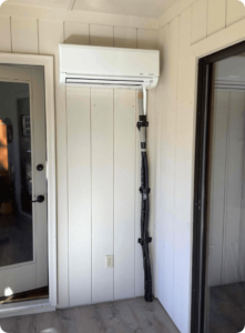 Blue Ridge Heating & Air ductless mini split installation in a Brevard, NC sunroom