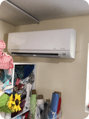 Blue Ridge Heating & Air mini split indoor head unit installed at Connestee Falls, NC